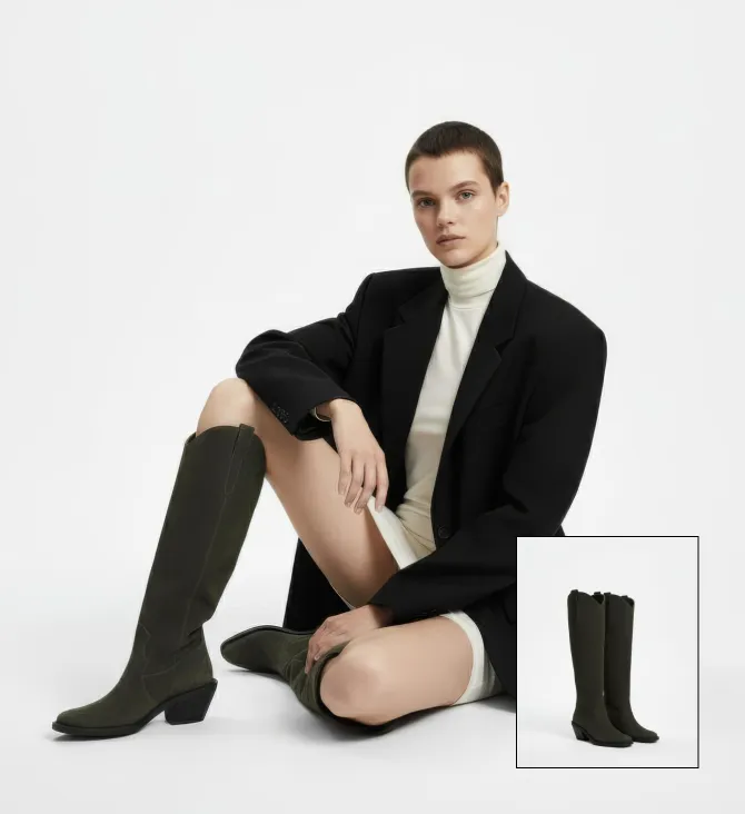 STYLE SHOE ON MODEL
